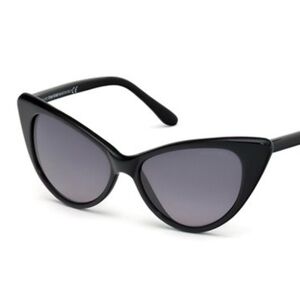 Vintage Tom Ford Nikita TF173 Black Cat-Eye Sunglasses